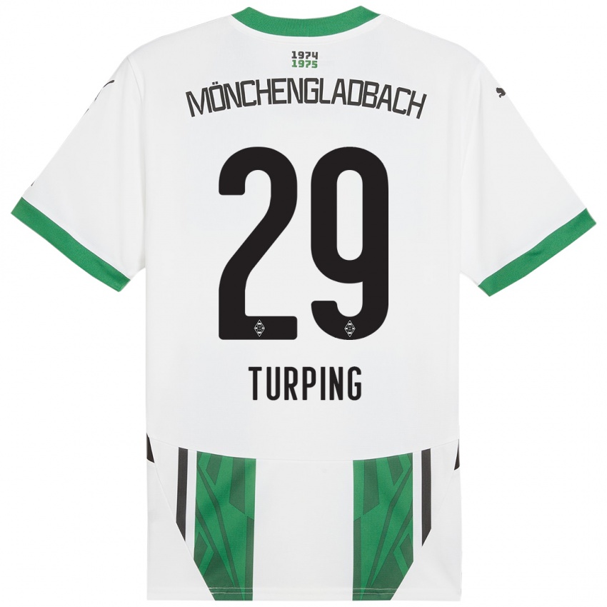 Enfant Maillot Selim Turping #29 Blanc Vert Tenues Domicile 2024/25 T-Shirt Suisse