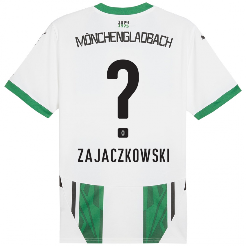 Enfant Maillot Vincent Zajaczkowski #0 Blanc Vert Tenues Domicile 2024/25 T-Shirt Suisse