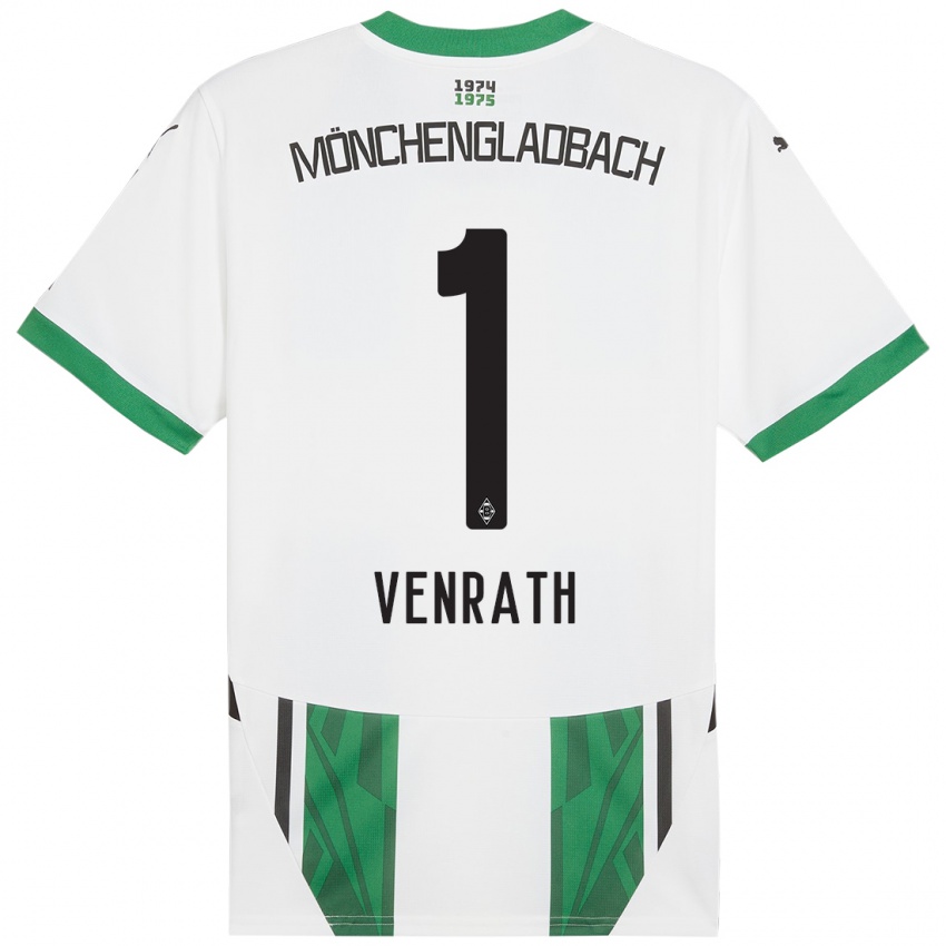 Enfant Maillot Lisa Venrath #1 Blanc Vert Tenues Domicile 2024/25 T-Shirt Suisse