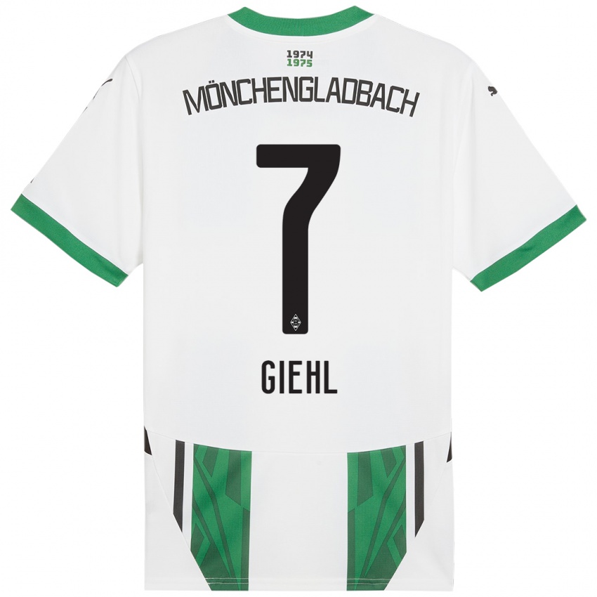 Enfant Maillot Madita Giehl #7 Blanc Vert Tenues Domicile 2024/25 T-Shirt Suisse