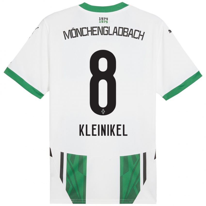 Enfant Maillot Nadja Kleinikel #8 Blanc Vert Tenues Domicile 2024/25 T-Shirt Suisse