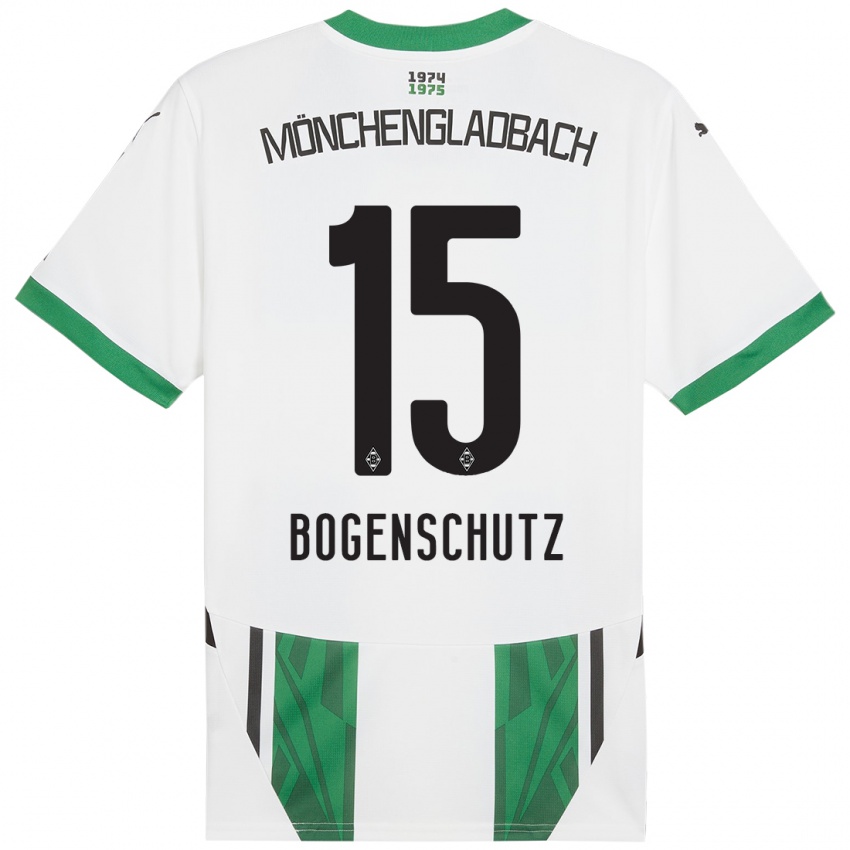 Enfant Maillot Kerstin Bogenschutz #15 Blanc Vert Tenues Domicile 2024/25 T-Shirt Suisse