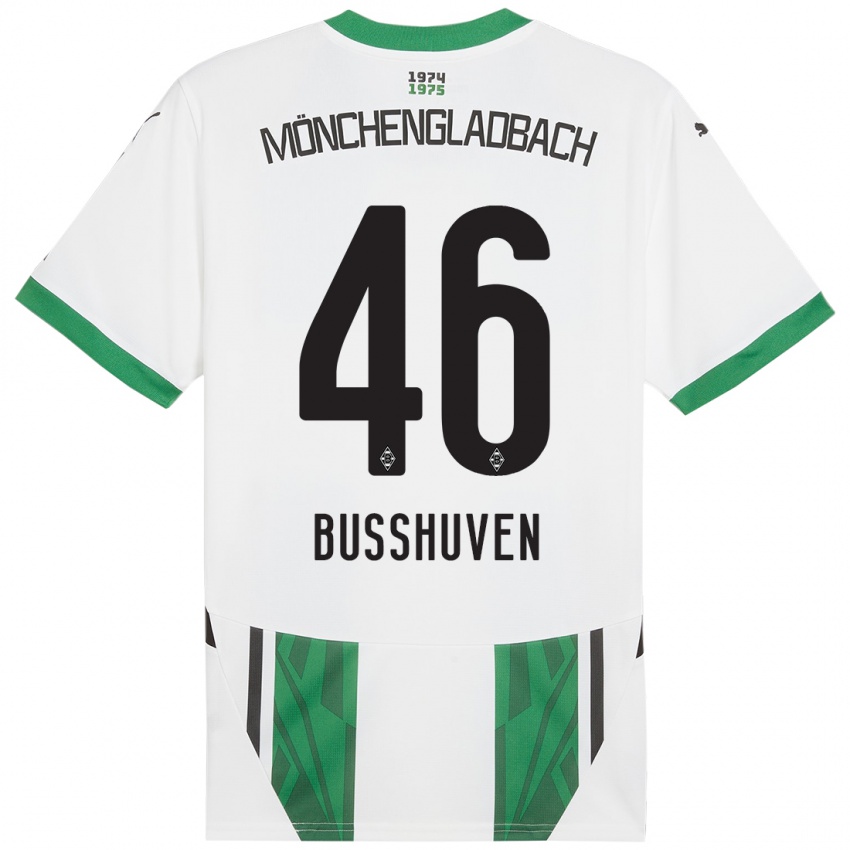 Enfant Maillot Alina Busshuven #46 Blanc Vert Tenues Domicile 2024/25 T-Shirt Suisse