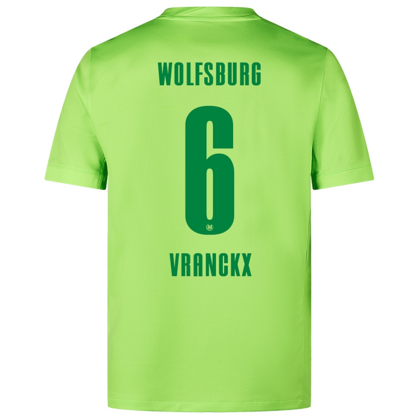 Kinder Aster Vranckx #6 Fluoreszierendes Grün Heimtrikot Trikot 2024/25 T-Shirt Schweiz