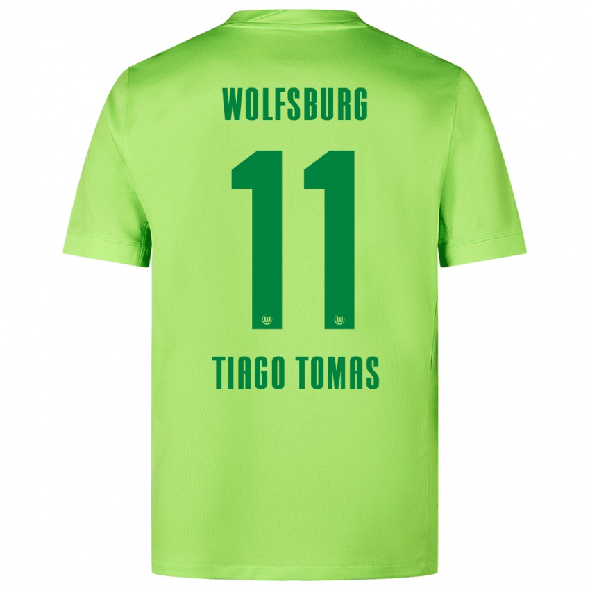 Kinder Tiago Tomás #11 Fluoreszierendes Grün Heimtrikot Trikot 2024/25 T-Shirt Schweiz