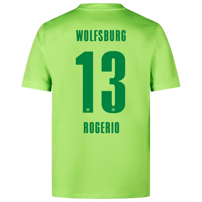 Kinder Rogério #13 Fluoreszierendes Grün Heimtrikot Trikot 2024/25 T-Shirt Schweiz