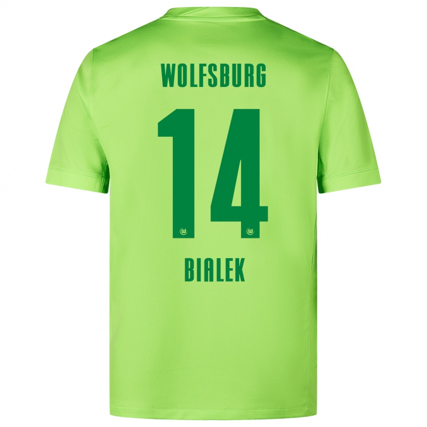 Kinder Bartosz Bialek #14 Fluoreszierendes Grün Heimtrikot Trikot 2024/25 T-Shirt Schweiz