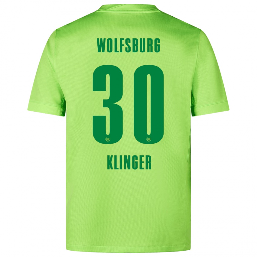 Kinder Niklas Klinger #30 Fluoreszierendes Grün Heimtrikot Trikot 2024/25 T-Shirt Schweiz