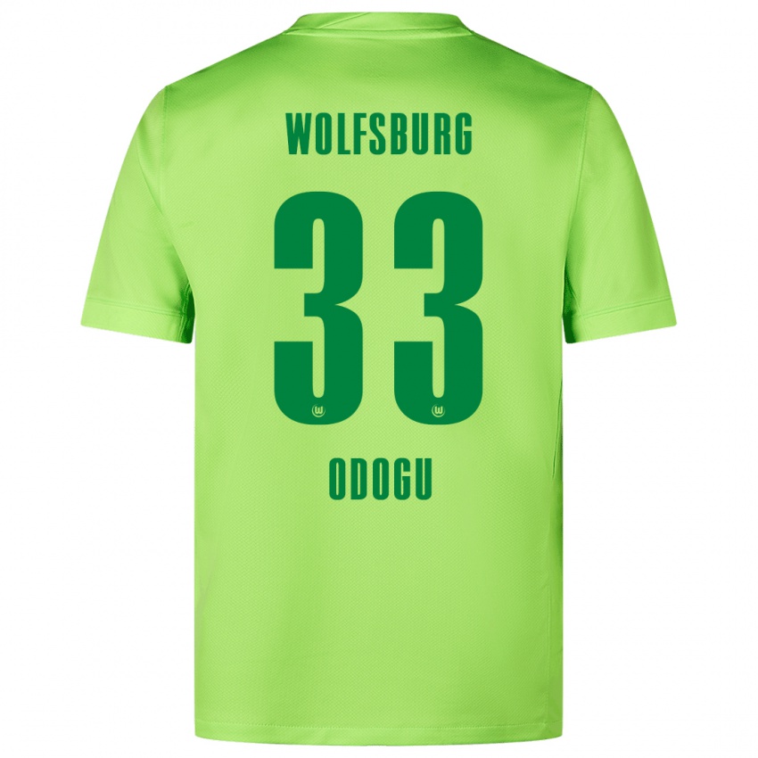 Kinder David Odogu #33 Fluoreszierendes Grün Heimtrikot Trikot 2024/25 T-Shirt Schweiz