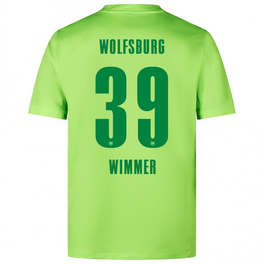 Kinder Patrick Wimmer #39 Fluoreszierendes Grün Heimtrikot Trikot 2024/25 T-Shirt Schweiz