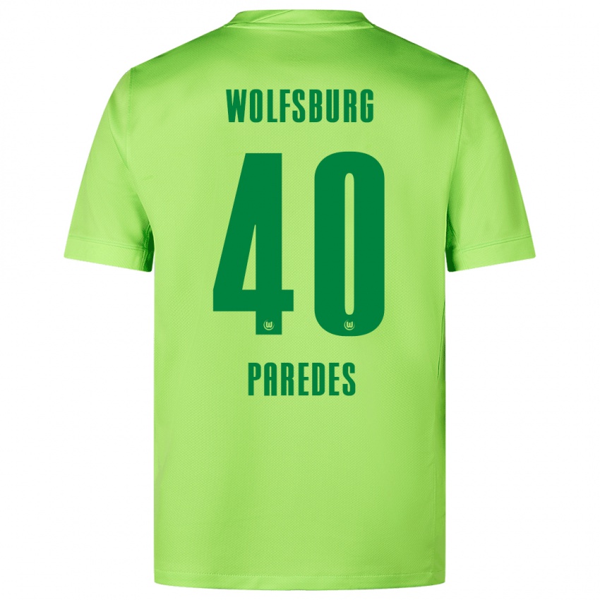 Kinder Kevin Paredes #40 Fluoreszierendes Grün Heimtrikot Trikot 2024/25 T-Shirt Schweiz