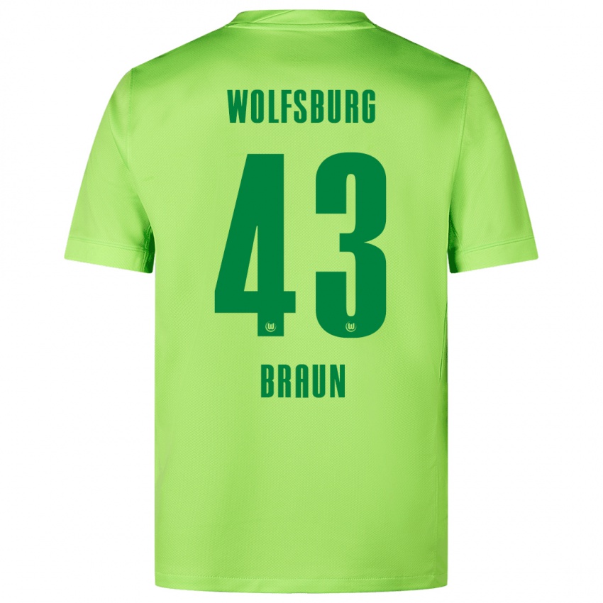 Kinder Manuel Braun #43 Fluoreszierendes Grün Heimtrikot Trikot 2024/25 T-Shirt Schweiz