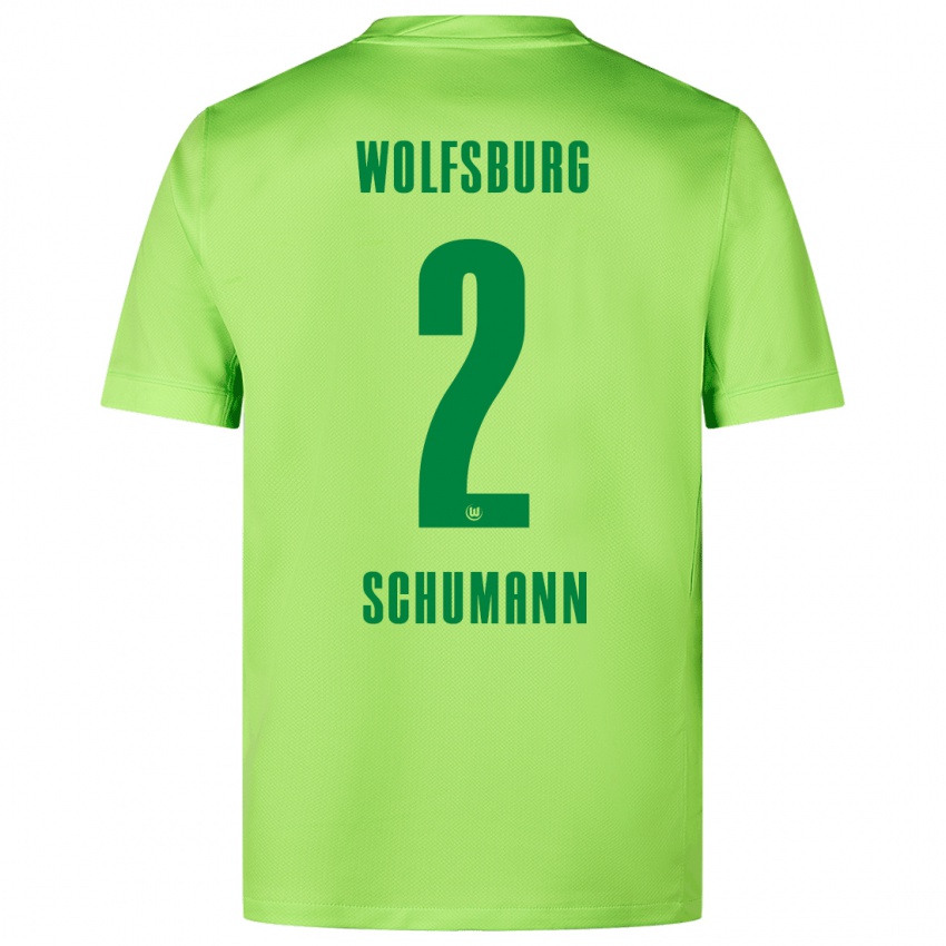 Kinder Anton Schumann #2 Fluoreszierendes Grün Heimtrikot Trikot 2024/25 T-Shirt Schweiz