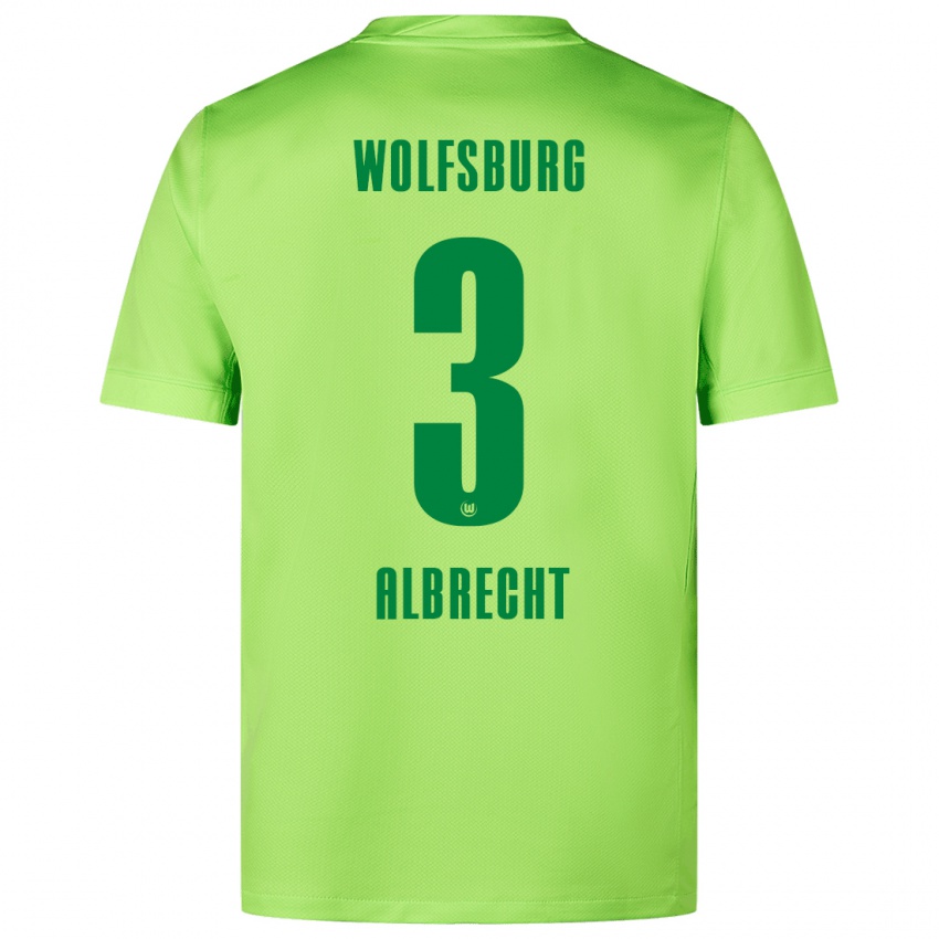 Kinder Ben Albrecht #3 Fluoreszierendes Grün Heimtrikot Trikot 2024/25 T-Shirt Schweiz