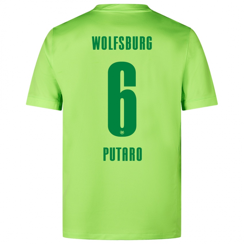 Kinder Luca Putaro #6 Fluoreszierendes Grün Heimtrikot Trikot 2024/25 T-Shirt Schweiz