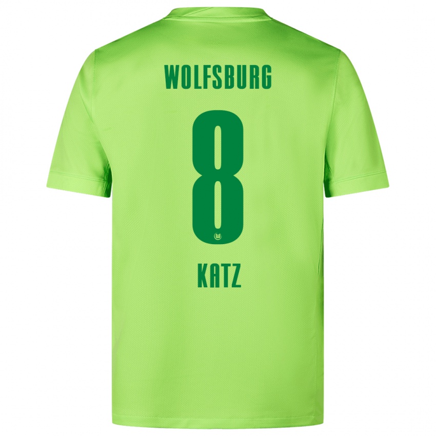 Kinder Bruno Katz #8 Fluoreszierendes Grün Heimtrikot Trikot 2024/25 T-Shirt Schweiz