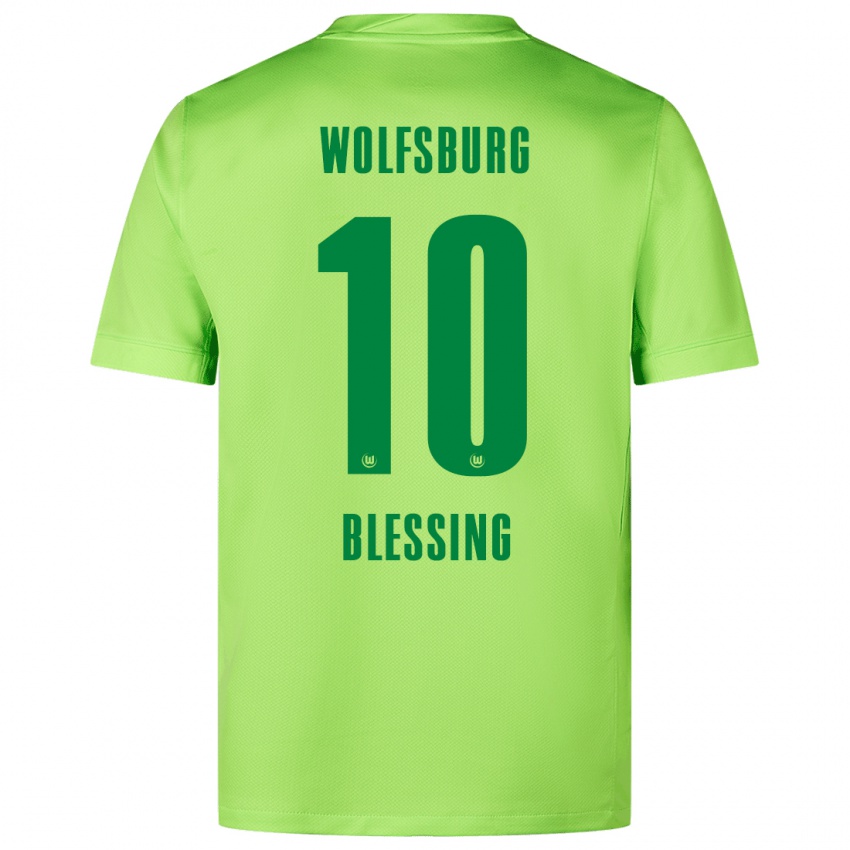 Kinder Èlisée Blessing #10 Fluoreszierendes Grün Heimtrikot Trikot 2024/25 T-Shirt Schweiz