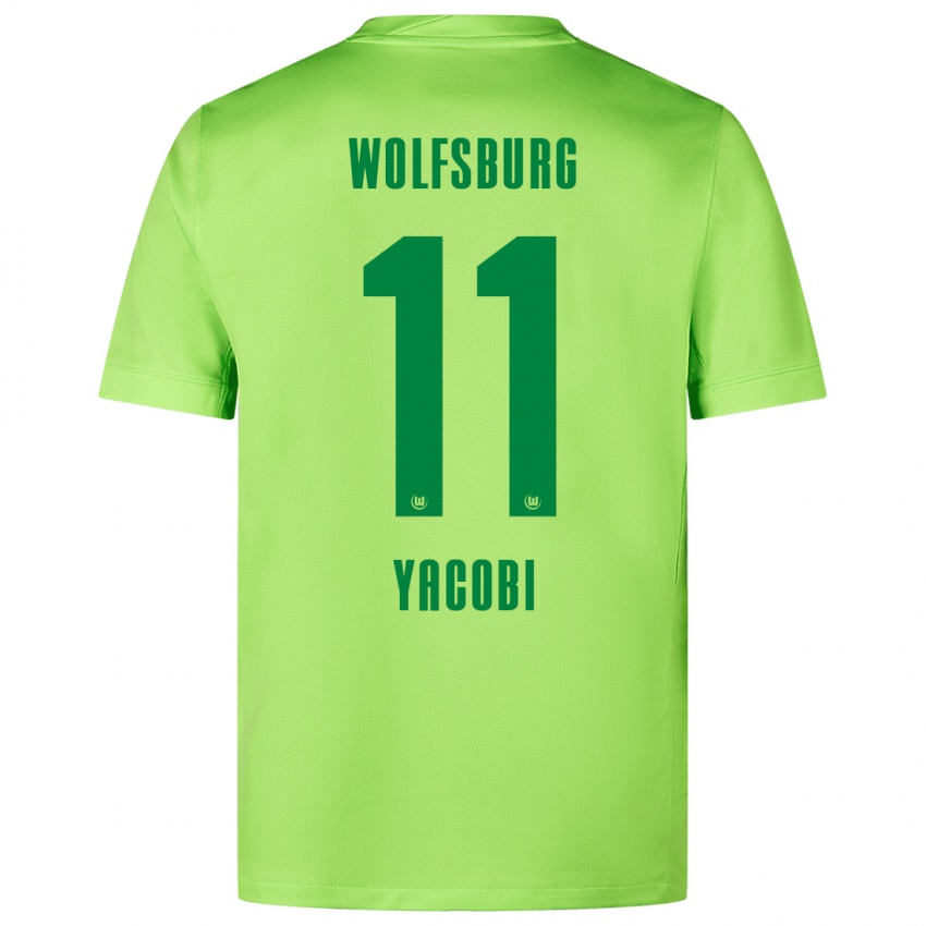 Kinder Nilas Yacobi #11 Fluoreszierendes Grün Heimtrikot Trikot 2024/25 T-Shirt Schweiz