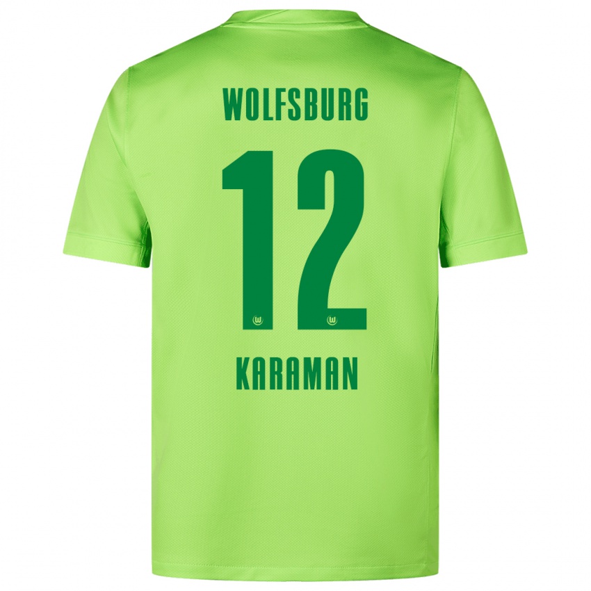 Kinder Tarik Karaman #12 Fluoreszierendes Grün Heimtrikot Trikot 2024/25 T-Shirt Schweiz