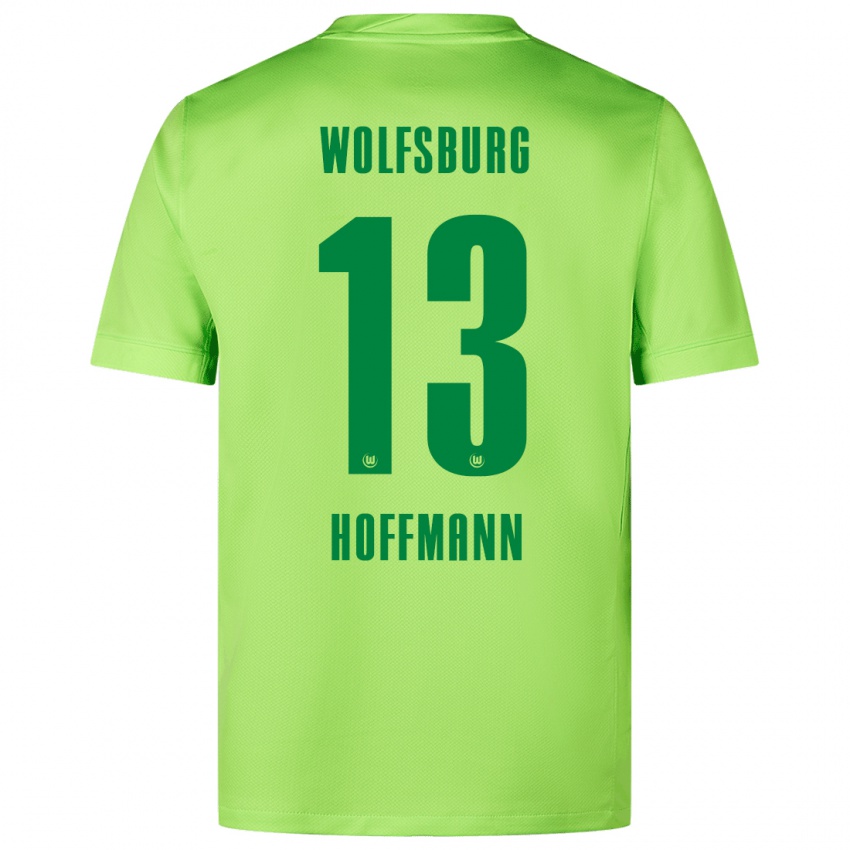 Kinder Nils Hoffmann #13 Fluoreszierendes Grün Heimtrikot Trikot 2024/25 T-Shirt Schweiz