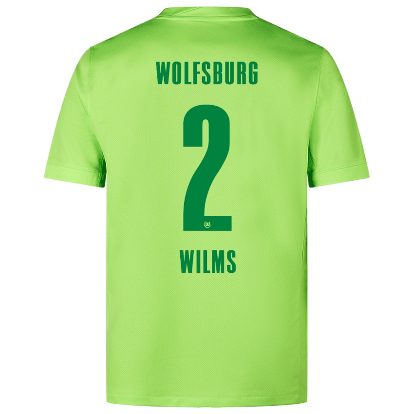 Kinder Lynn Wilms #2 Fluoreszierendes Grün Heimtrikot Trikot 2024/25 T-Shirt Schweiz