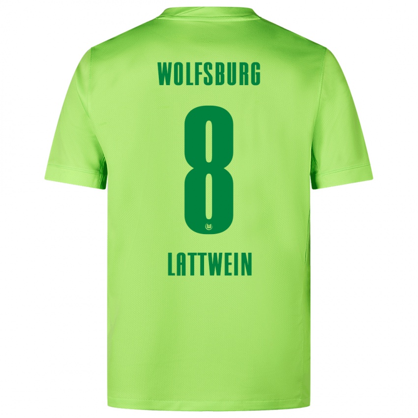 Kinder Lena Lattwein #8 Fluoreszierendes Grün Heimtrikot Trikot 2024/25 T-Shirt Schweiz