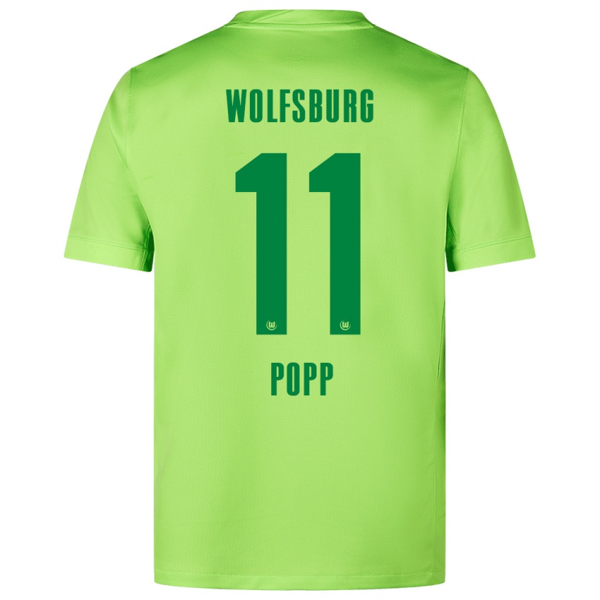 Kinder Alexandra Popp #11 Fluoreszierendes Grün Heimtrikot Trikot 2024/25 T-Shirt Schweiz