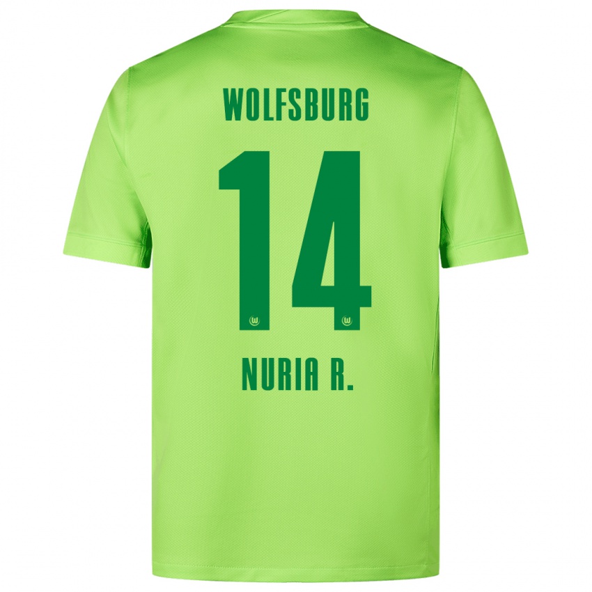 Kinder Nuria Rabano #14 Fluoreszierendes Grün Heimtrikot Trikot 2024/25 T-Shirt Schweiz