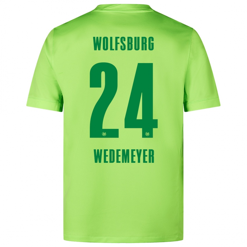 Kinder Joelle Wedemeyer #24 Fluoreszierendes Grün Heimtrikot Trikot 2024/25 T-Shirt Schweiz