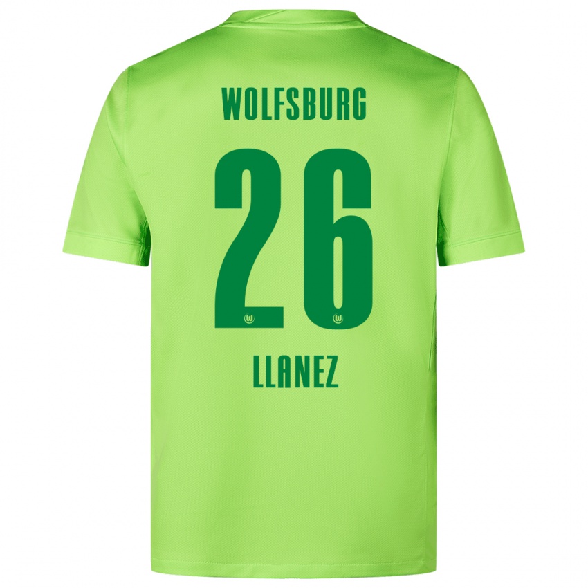 Kinder Ulysses Llanez #26 Fluoreszierendes Grün Heimtrikot Trikot 2024/25 T-Shirt Schweiz