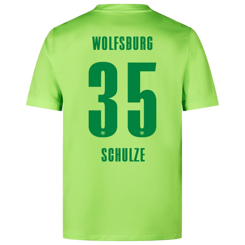 Kinder Philipp Schulze #35 Fluoreszierendes Grün Heimtrikot Trikot 2024/25 T-Shirt Schweiz