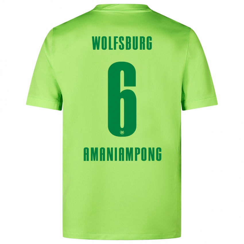 Kinder Marces Amaniampong #6 Fluoreszierendes Grün Heimtrikot Trikot 2024/25 T-Shirt Schweiz