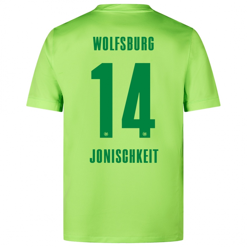 Kinder Jamal Jonischkeit #14 Fluoreszierendes Grün Heimtrikot Trikot 2024/25 T-Shirt Schweiz