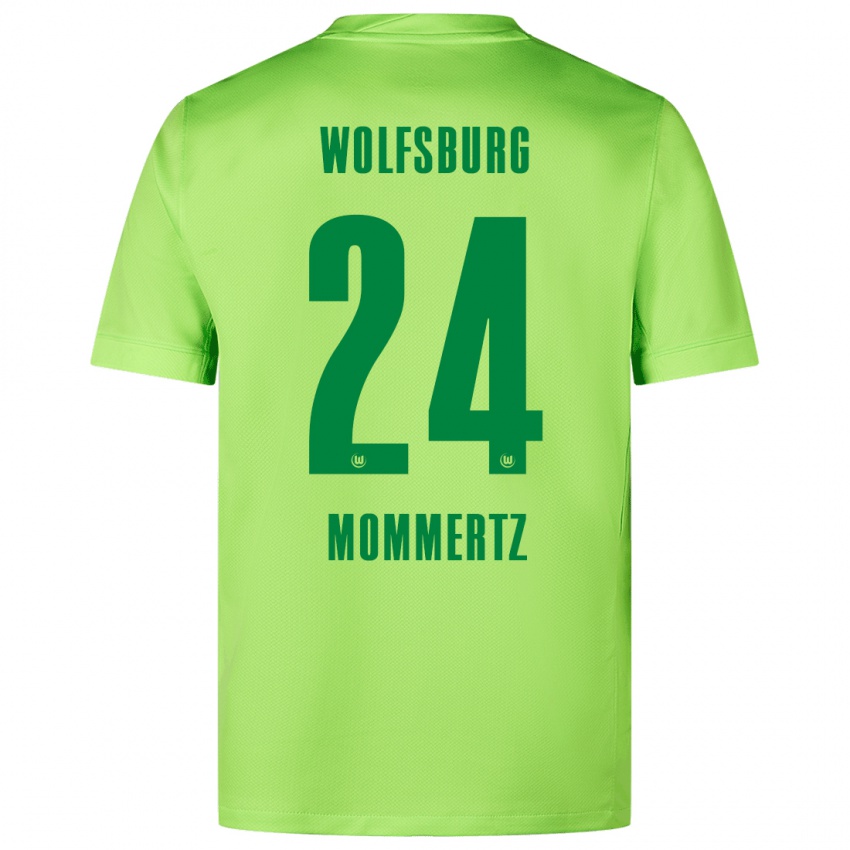 Kinder Benjamin Mommertz #24 Fluoreszierendes Grün Heimtrikot Trikot 2024/25 T-Shirt Schweiz