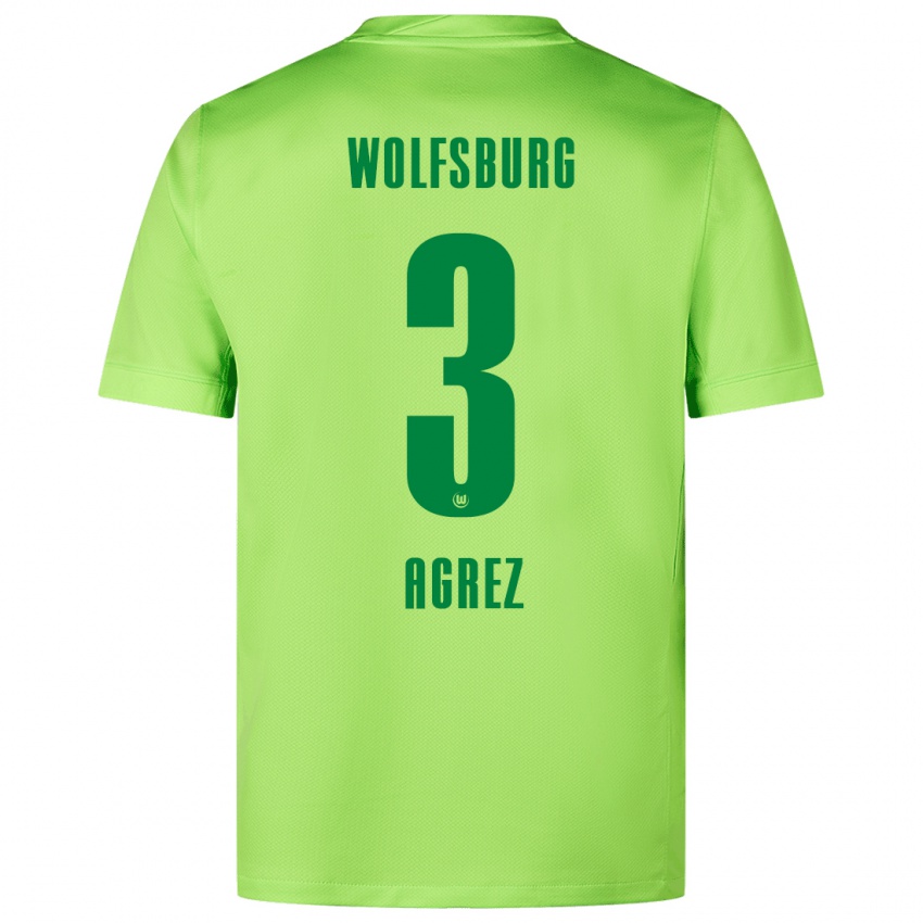 Kinder Sara Agrež #3 Fluoreszierendes Grün Heimtrikot Trikot 2024/25 T-Shirt Schweiz