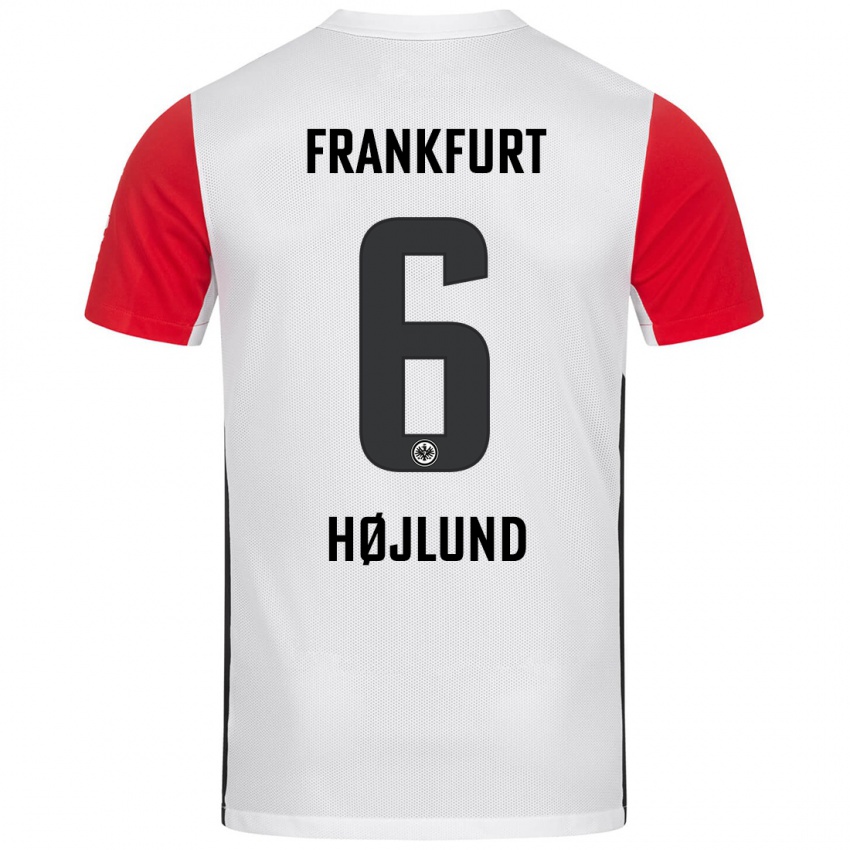 Kinder Oscar Højlund #6 Weiß Rot Heimtrikot Trikot 2024/25 T-Shirt Schweiz