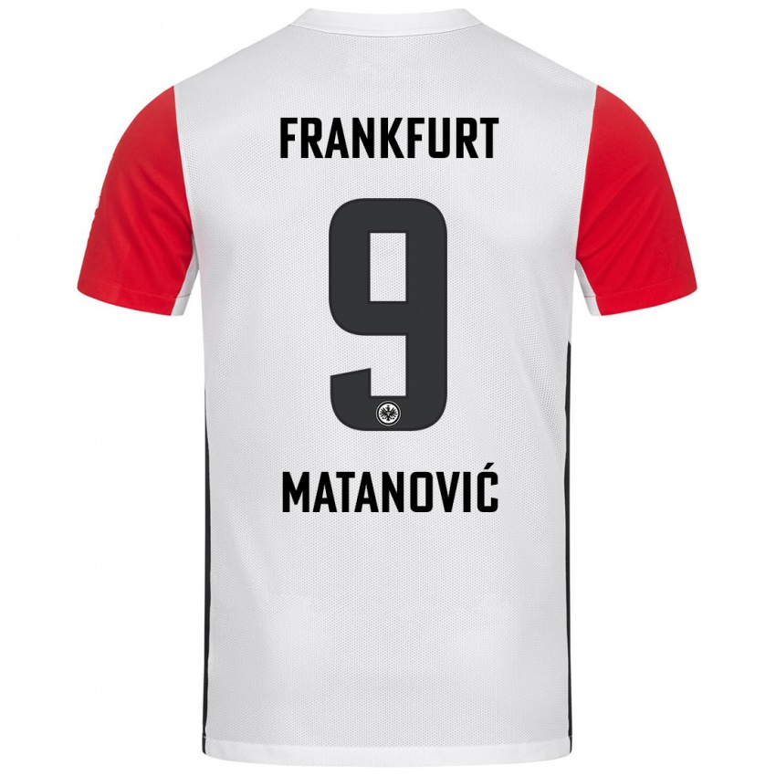 Kinder Igor Matanovic #9 Weiß Rot Heimtrikot Trikot 2024/25 T-Shirt Schweiz