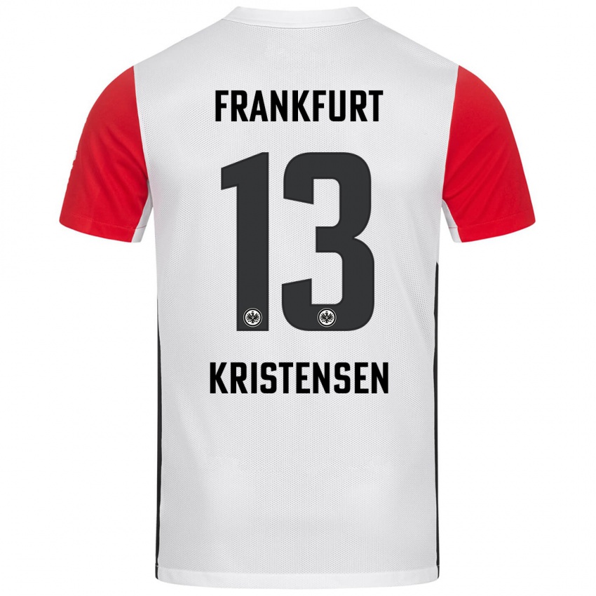 Kinder Rasmus Kristensen #13 Weiß Rot Heimtrikot Trikot 2024/25 T-Shirt Schweiz