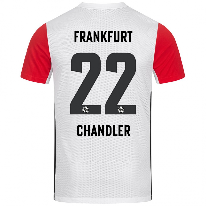 Kinder Timothy Chandler #22 Weiß Rot Heimtrikot Trikot 2024/25 T-Shirt Schweiz