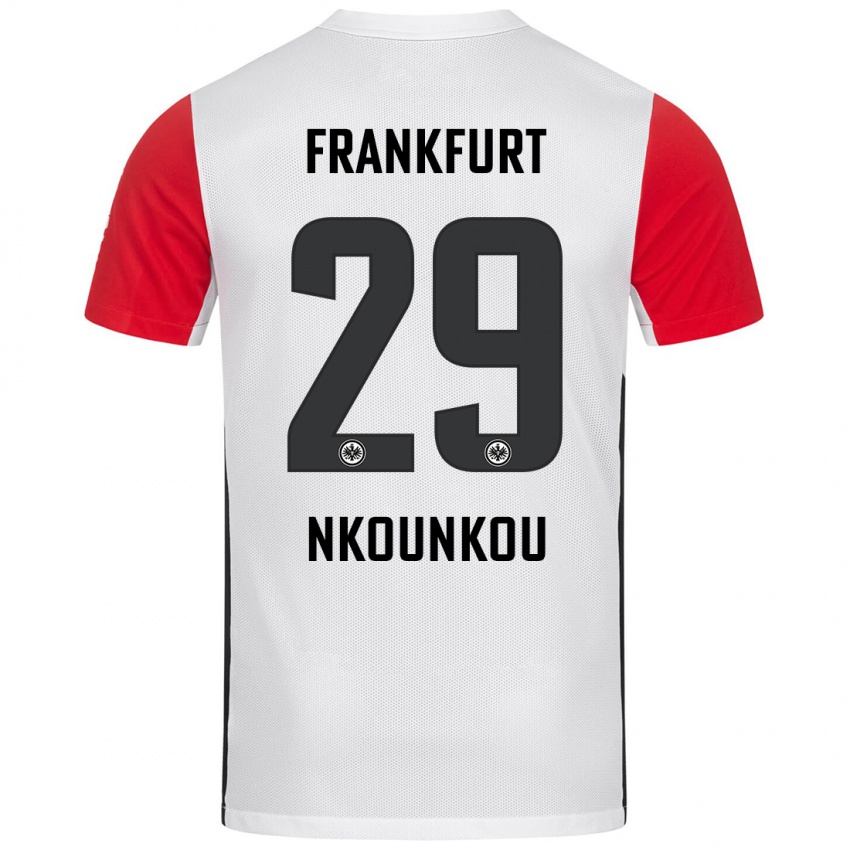 Kinder Niels Nkounkou #29 Weiß Rot Heimtrikot Trikot 2024/25 T-Shirt Schweiz