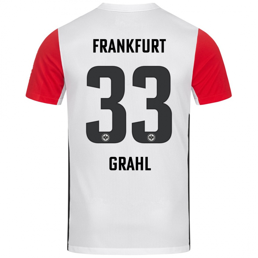 Kinder Jens Grahl #33 Weiß Rot Heimtrikot Trikot 2024/25 T-Shirt Schweiz