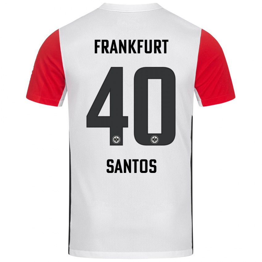 Kinder Kauã Santos #40 Weiß Rot Heimtrikot Trikot 2024/25 T-Shirt Schweiz