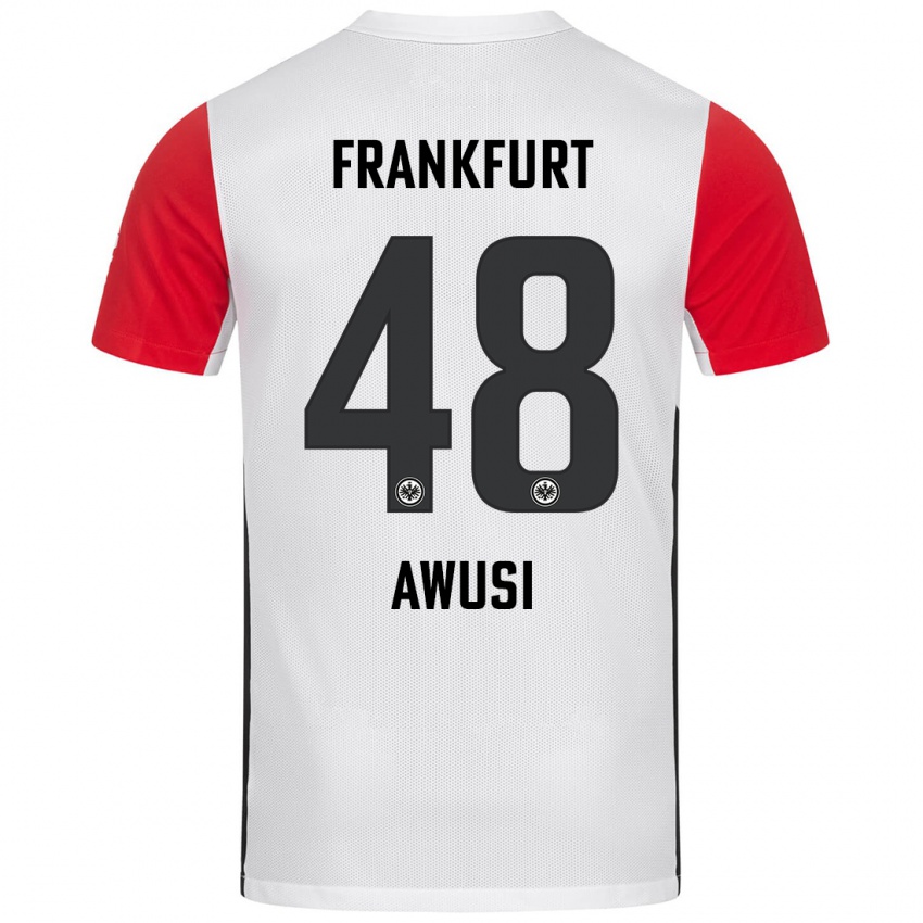 Kinder Junior Awusi #48 Weiß Rot Heimtrikot Trikot 2024/25 T-Shirt Schweiz