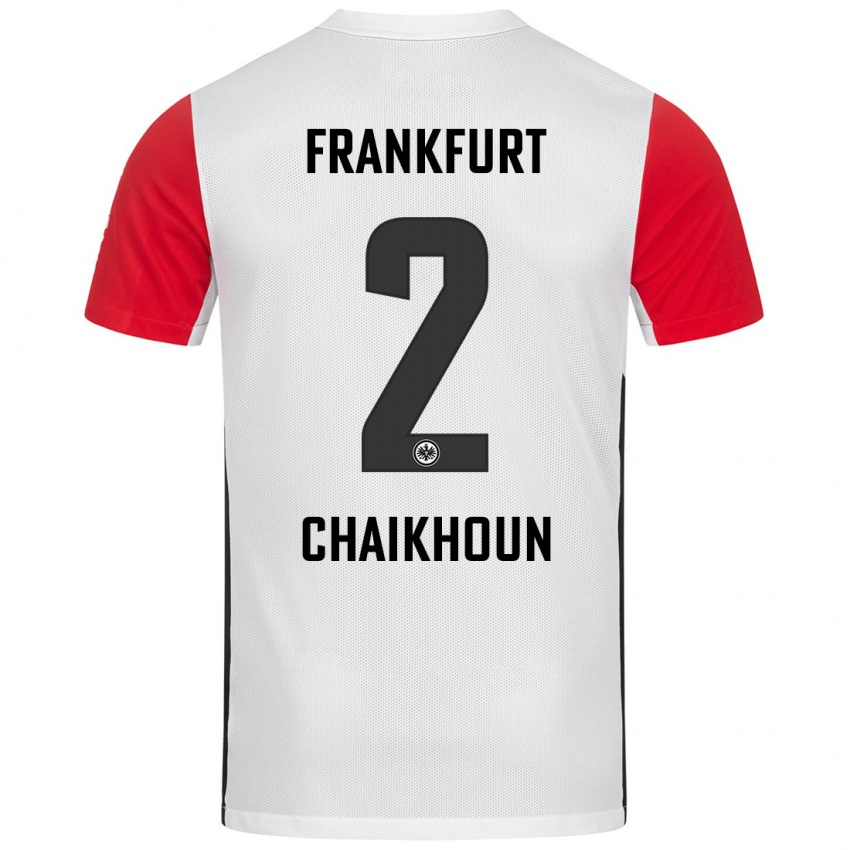 Kinder Ayoub Chaikhoun #2 Weiß Rot Heimtrikot Trikot 2024/25 T-Shirt Schweiz