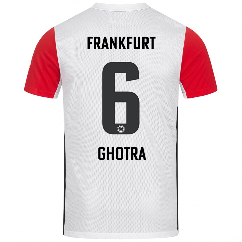 Kinder Harpreet Ghotra #6 Weiß Rot Heimtrikot Trikot 2024/25 T-Shirt Schweiz