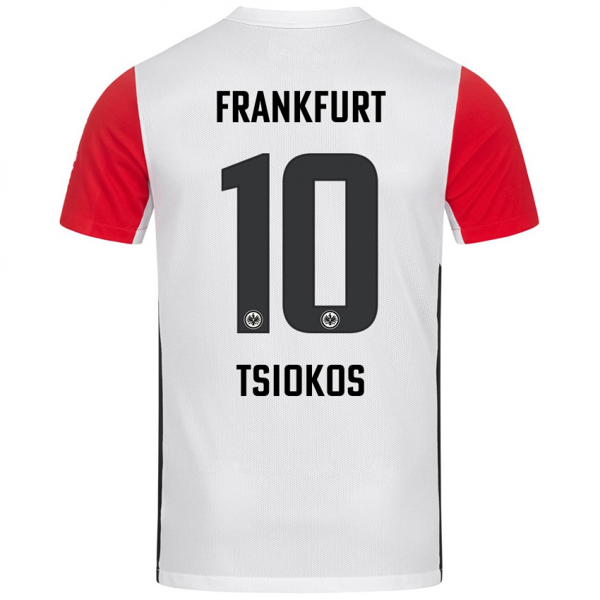 Kinder Leonidas Ilias Tsiokos #10 Weiß Rot Heimtrikot Trikot 2024/25 T-Shirt Schweiz