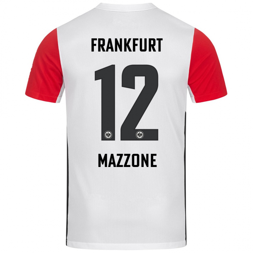 Kinder Matteo Mazzone #12 Weiß Rot Heimtrikot Trikot 2024/25 T-Shirt Schweiz