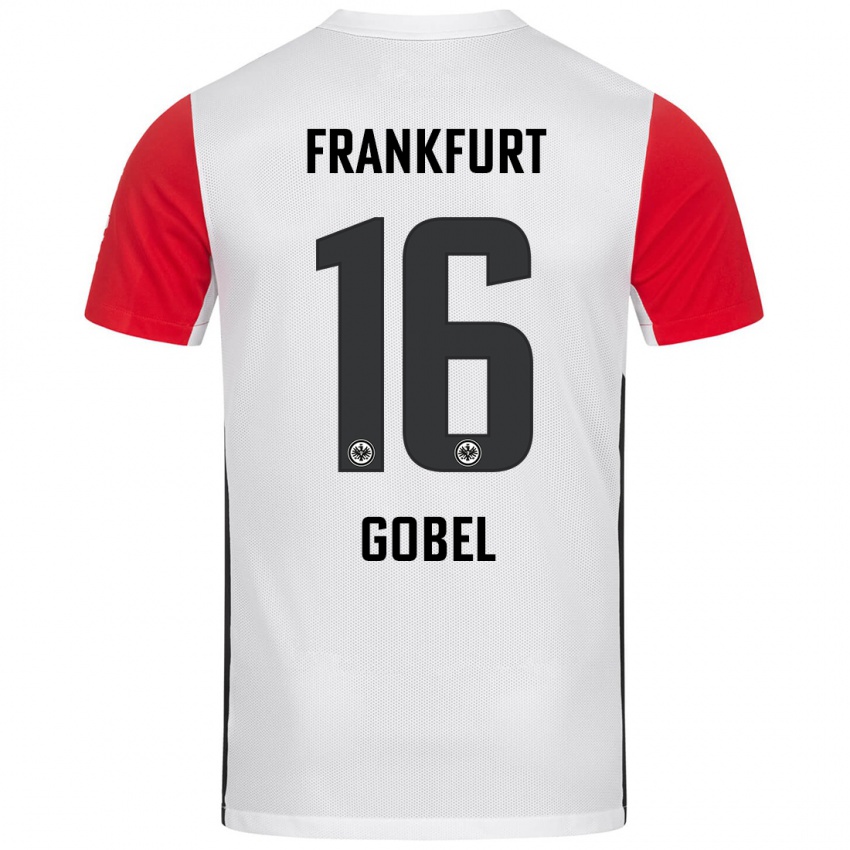 Kinder Marlon Göbel #16 Weiß Rot Heimtrikot Trikot 2024/25 T-Shirt Schweiz