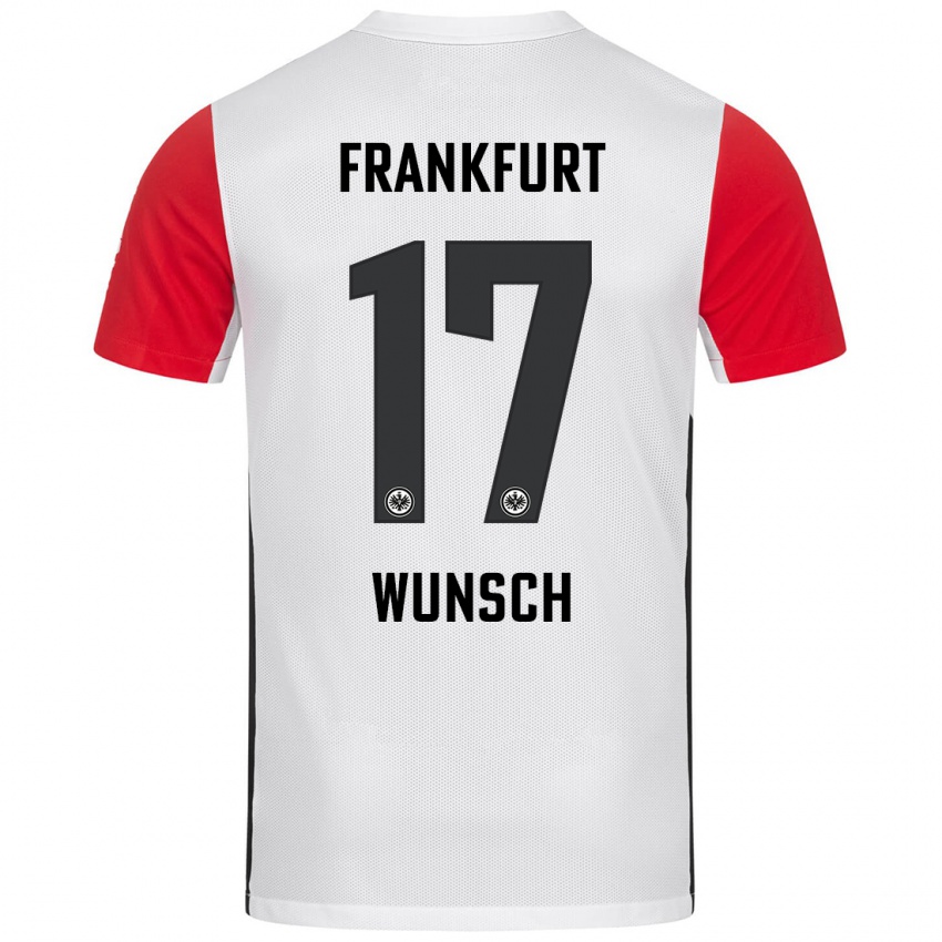 Kinder Paul Wünsch #17 Weiß Rot Heimtrikot Trikot 2024/25 T-Shirt Schweiz