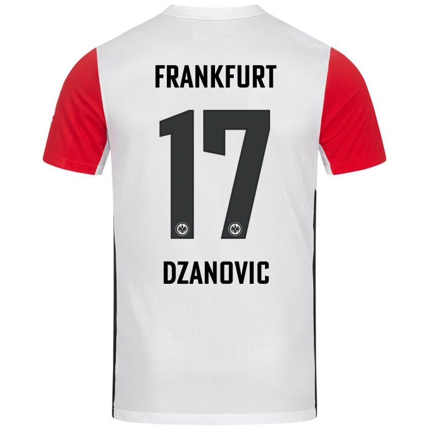 Kinder Benjamin Dzanovic #17 Weiß Rot Heimtrikot Trikot 2024/25 T-Shirt Schweiz